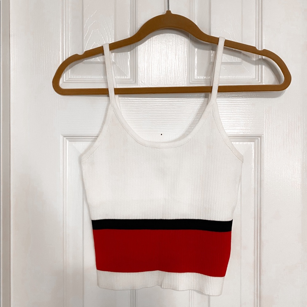 THRIFTED | nautical-style knit cami top